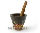 EARTHER MORTAR & PESTLE (L)