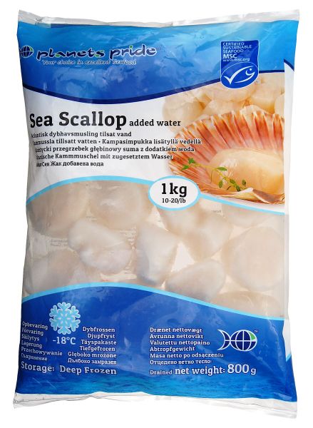 FROZEN SCALLOPS 10-20LB (900 GR) MSC