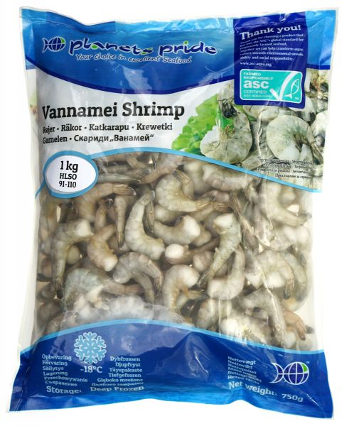 VANNAMEI SHRIMP 71-90 HLSO IQF (750 G) ASC