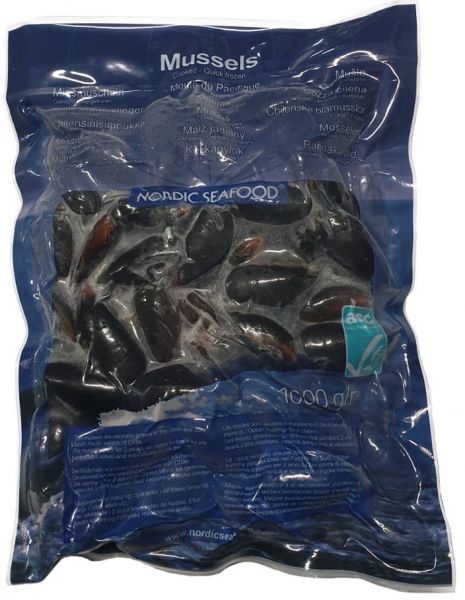 FROZEN BLUE MUSSEL WHOLE 50-80 PCS ASC