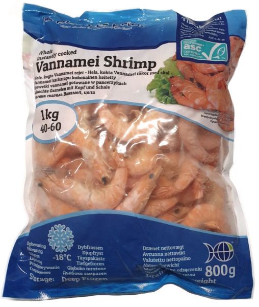 VANNAMEI SHRIMP 40-60 COOKED ASC SUPER RED