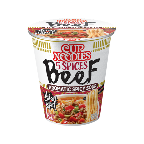 INSTANT NOODLES 5 SPICES BEEF FLAVOR (CUP)