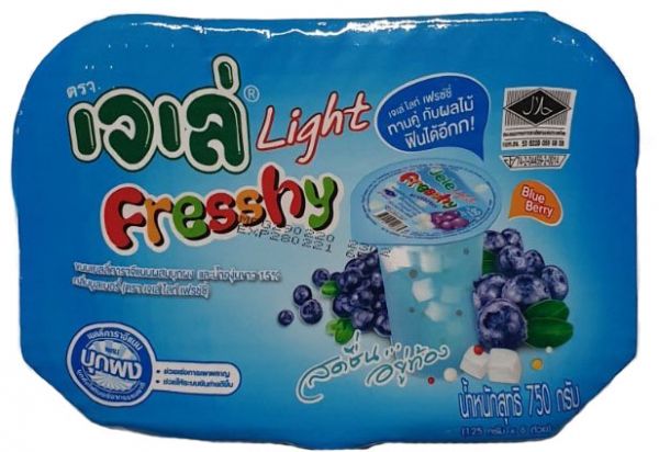JELY LIGHT FRESHEY BLUE BERRY FRUIT 125G x 6 CUP