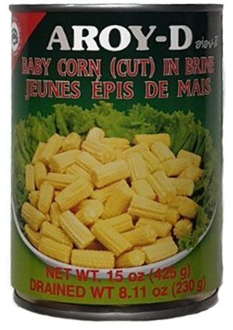 CANNED YOUNG BABYCORN IN BRINE CUT