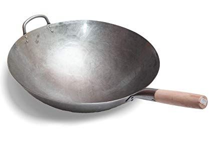 WOK 16" STEEL ROUND BOTTOM